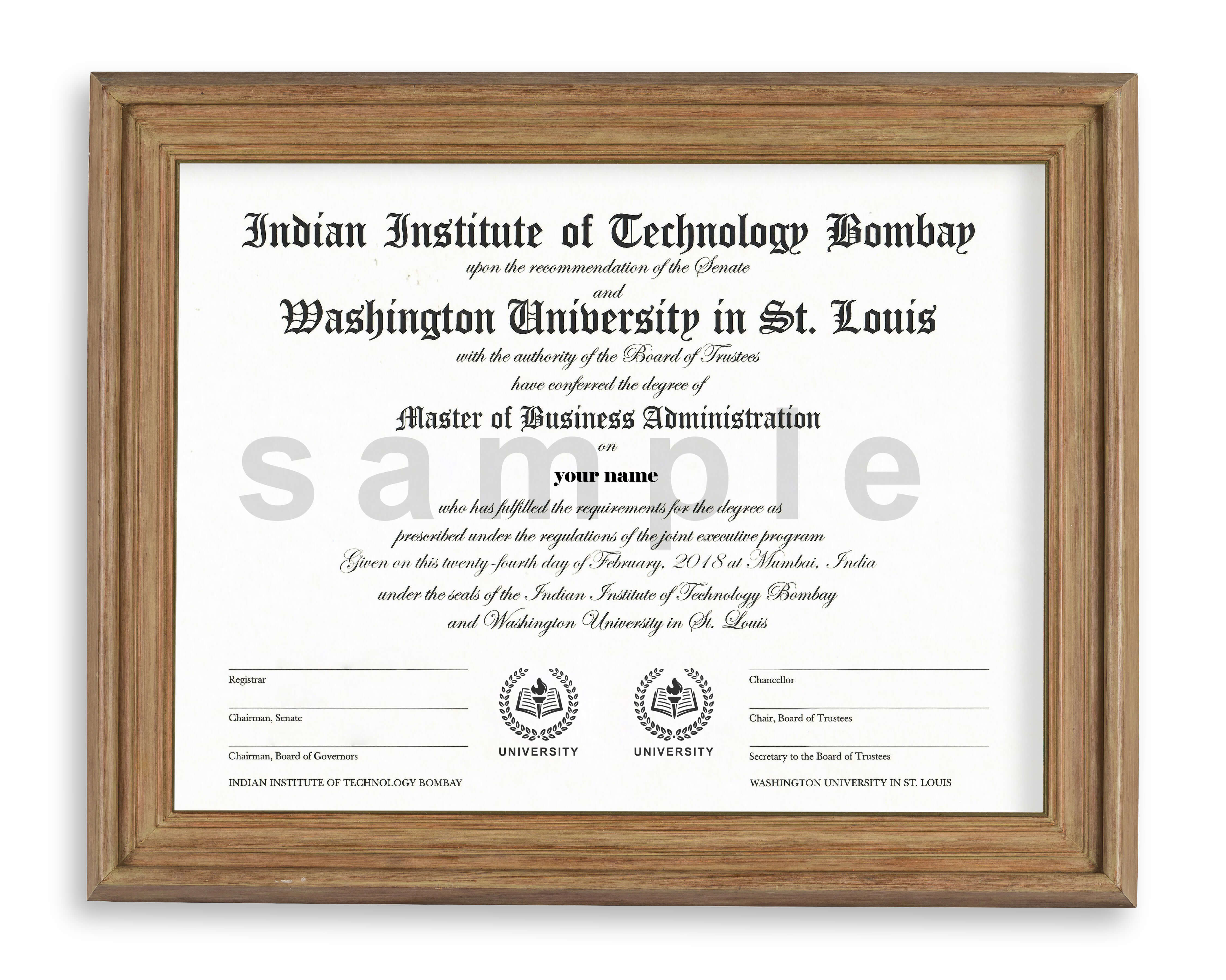 Executive MBA from IIT Bombay-WashU Certificate
